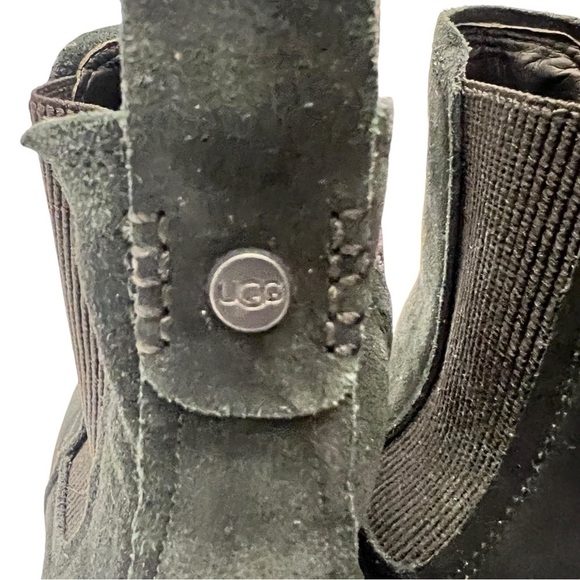 UGG Women's Hazel Waterproof Suede Boot Womens 8.5 Black - Picture 5 of 12